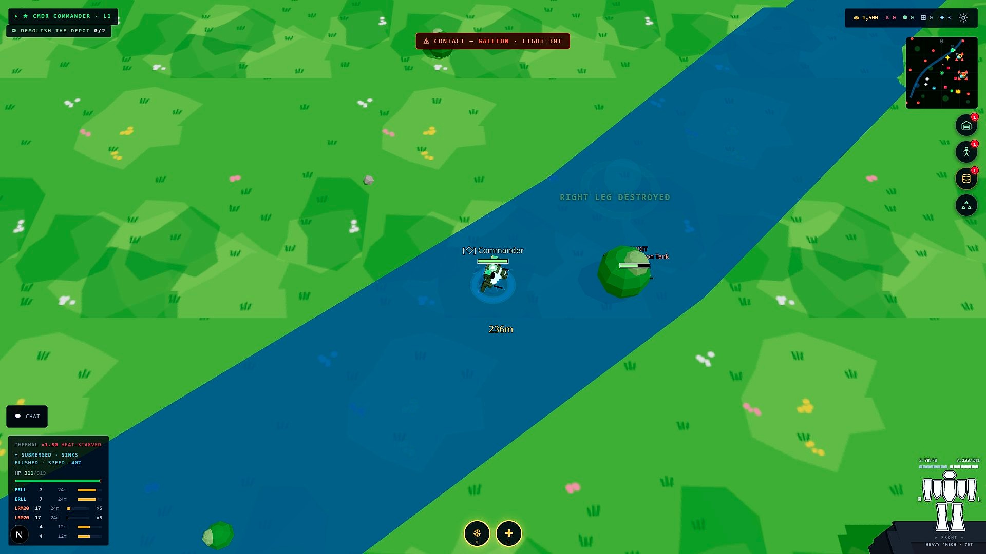 A lance in combat on a contested world